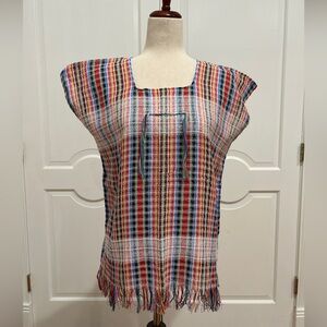 Pedal loom Mexican blouse, summer blouse.